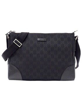 Gucci Shoulder Bag GG Canvas Black
